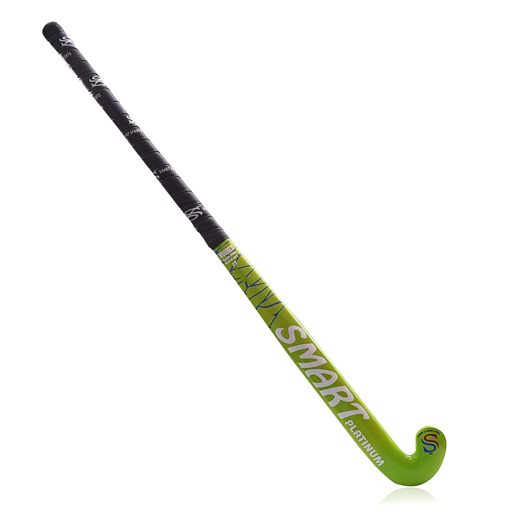 21 Smart Platinum Hockey Stick, 37-Inches, Green , Composit Slim Handle - Image 1